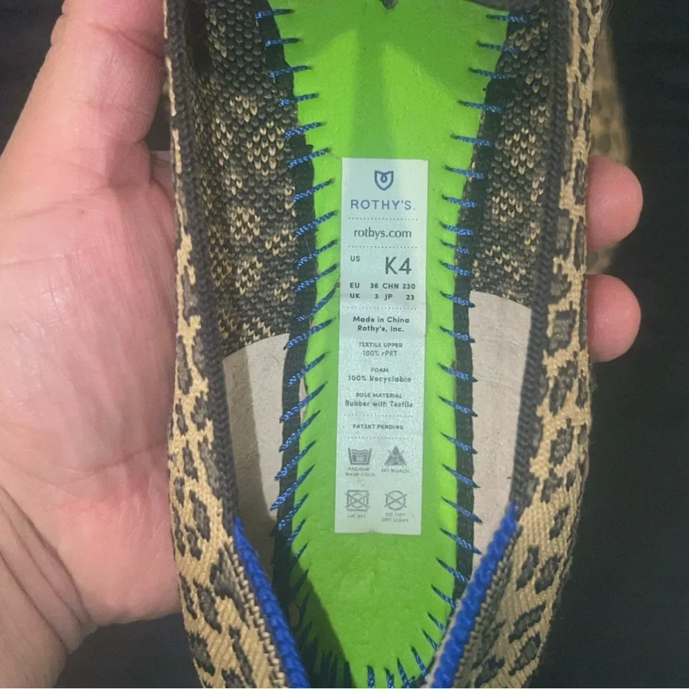 Rothy's Leopard Print Kids Dress Shoes